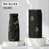 The new Hengdun heart-shaped gold-embossed 50% discount pocket umbrella, mini portable sun umbrella, with built-in black rubber full shading and UV protection for women, has a frosted square handle and comes with a solid color Hema Caron sun umbrella for storage details Picture